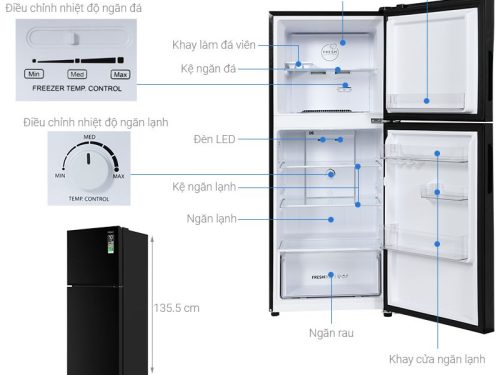 kich thuoc tu lanh aqua inverter 189 lit aqr t220fafb