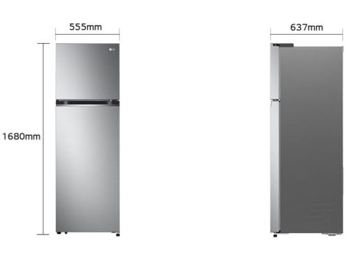 kich thuoc tu lanh lg inverter 266 lit gv b262ps