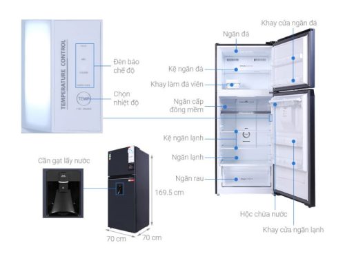kich thuoc tu lanh toshiba inverter 407 lit gr rt535we pmv06 mg