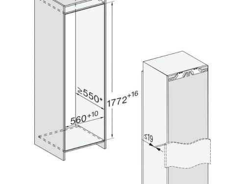 Tủ mát Miele K 7773 D - 296L 4 kich thuoc tu mat miele k 7773 d 296l