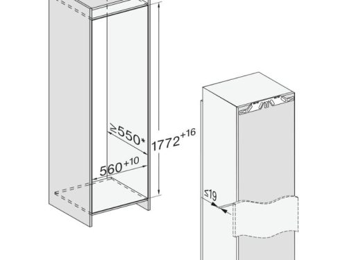 Tủ mát Miele K 7793 C - 296L 3 kich thuoc tu mat miele k 7793 c 296l