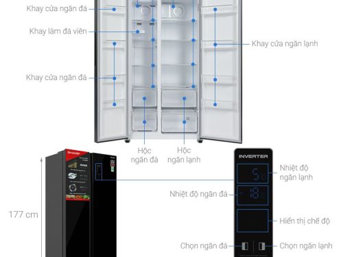 thong so tu lanh 2 canh side by side 532 lit sharp sj sbx530vg bk