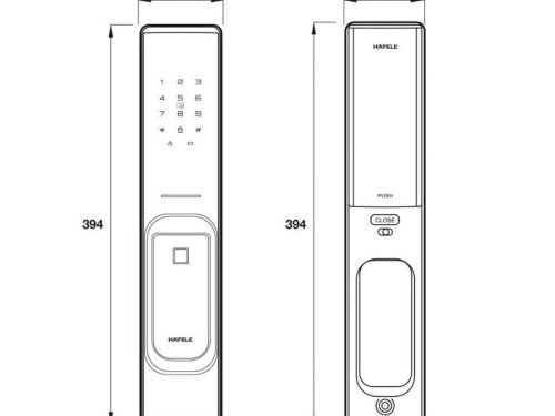 Kích thước khóa điện tử Hafele PP8100 912.20.286