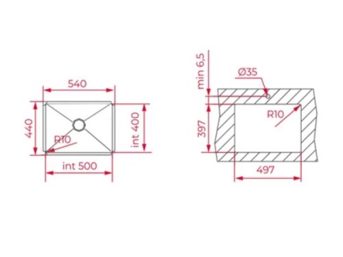 Chậu rửa chén Teka Bex Linea 50.40 115010018 3 kich thuoc chau rua chen teka bex linea 50 40 115010018
