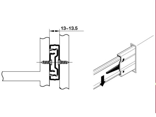 kich thuoc ray bi giam chan 250mm hafele 494.02.060