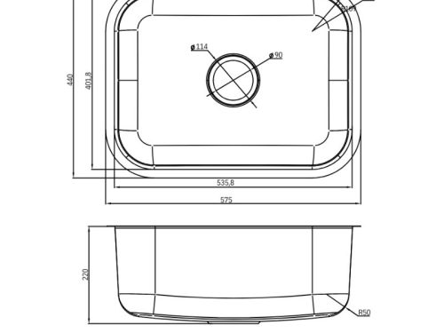 kich thuoc chau rua bat konox tari 5744sm