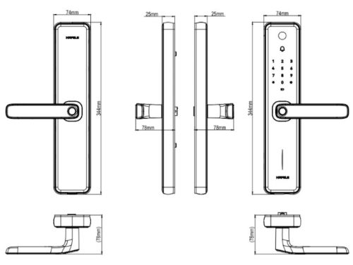 kich thuoc khoa dien tu hafele zenith ml2501w 499.21.225