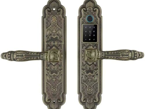 Khóa vân tay tân cổ Demax EL350 Green Bronze