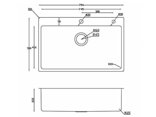 Chậu rửa bát Konox STELO 790 4 kich thuoc chau rua bat konox stelo 790