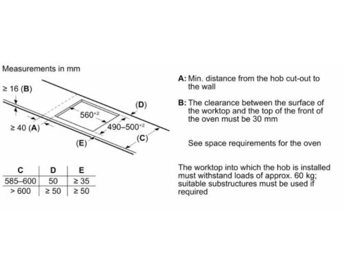 Kích thước bếp từ Bosch PVQ61RHB1E