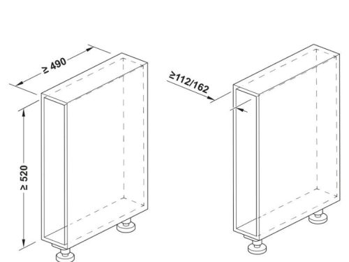 Kích thước Kệ đựng gia vị Hafele 545.14.321