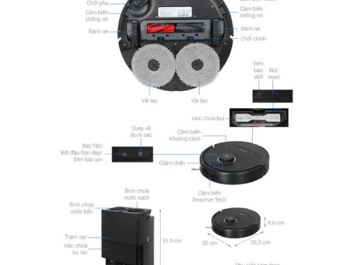 size robot hut bui lau nha roborock q revo 5ae den